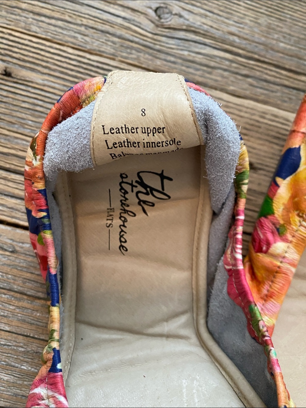 The Stonehouse Leather Foldable Flats. Autumn Rose. 8. - Picture 6 of 9